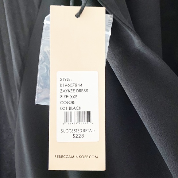 (NWT) Rebecca Minkoff | Zaykee Blouse Black Dress - Picture 9 of 12
